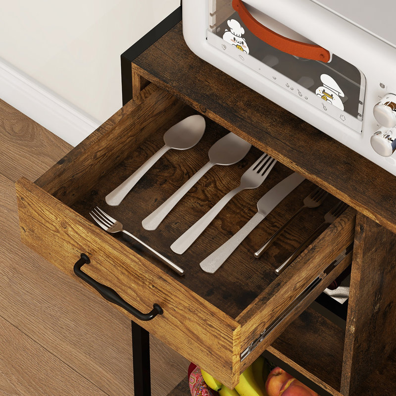 Armoire d'appoint avec tiroir, Brun