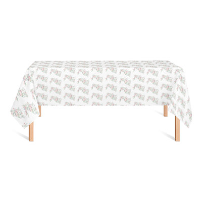 Ostergren Floral Cotton Blend Easter Tablecloth