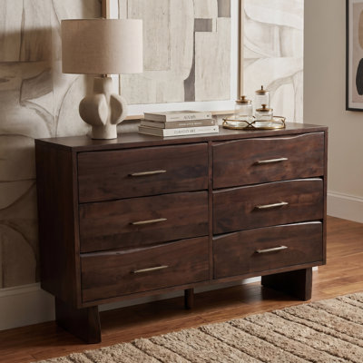 Frausto 6-drawer Solid Wood Live Edge Dresser