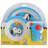 Peanuts Fun Times 5 Piece Kid's Bamboo Melamine Dinnerware Set In Blue