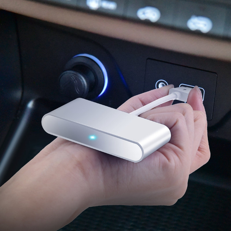 Android Wireless Adapter for In-car Infotainment System 5GHz WiFi Car Auto Navigation Player, White