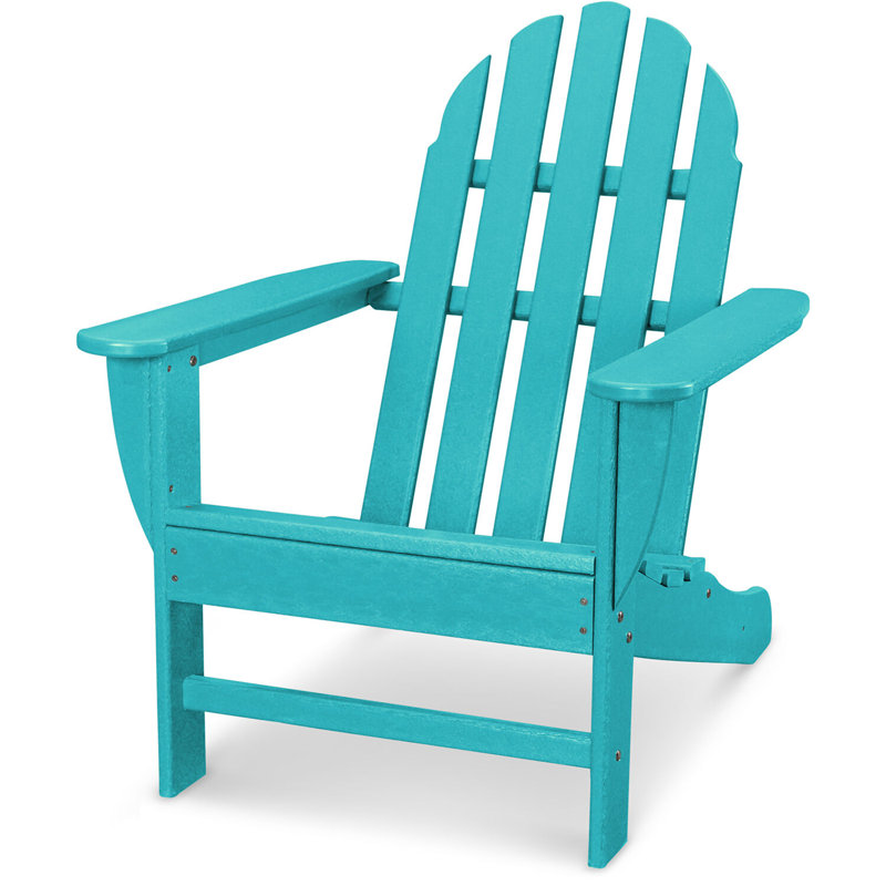 Keenan Wood Outdoor Adirondack Chair, Aruba Blue