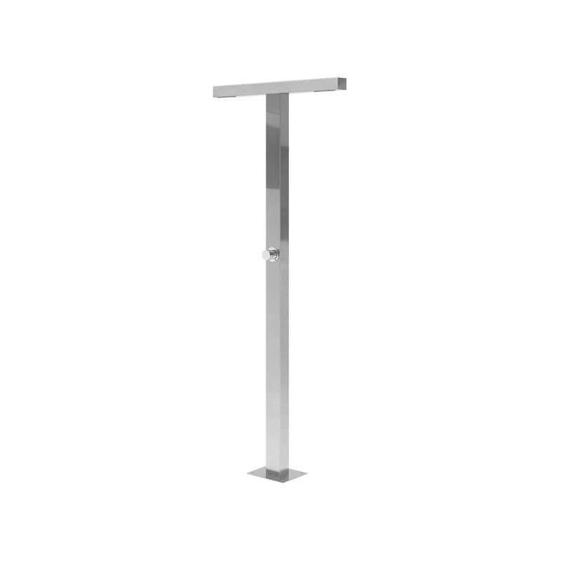 Broadwater Temperature Controlled Stainless Steel Free Standing Outdoor Shower and Footwash Spout