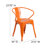 Briceidy All-Weather Metal Stack Chair with Arms and Poly Resin Seat-1093872913-1093872924