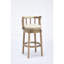 Tabouret pivotant à 360°, siège en cuir de vache, idéal pour bar, salle à manger ou pub. Structure en bois massif, fini marron. Montage facile. Convient également aux espaces de détente et de restauration.