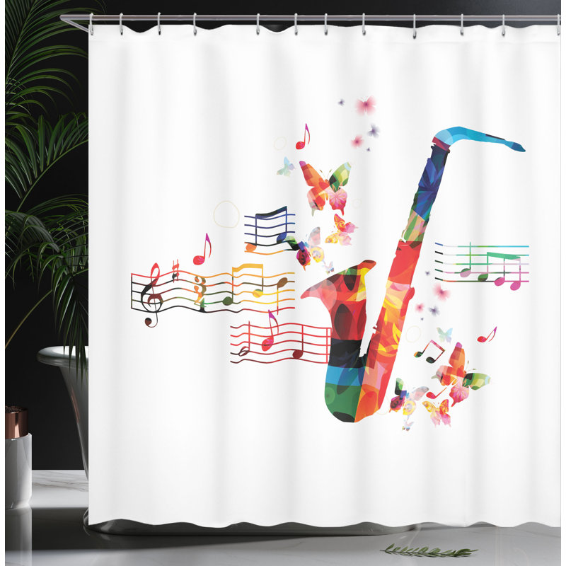 Shower Curtain with Hooks Included, 75" H x 69" W