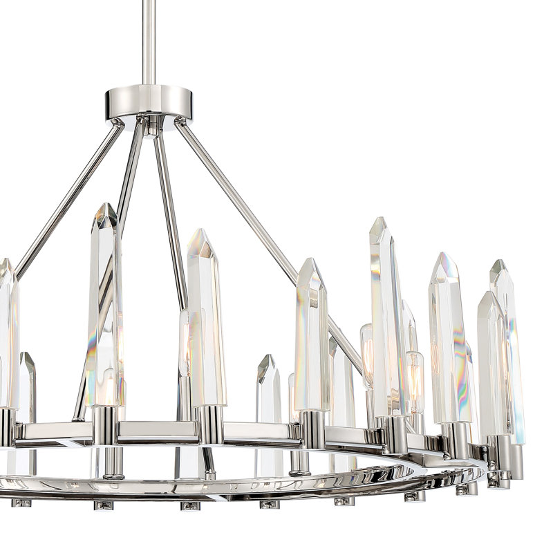 Charlierae 8 - Light Dimmable Wagon Wheel Chandelier