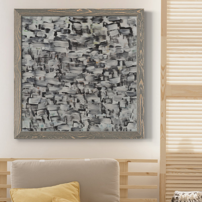 Toile encadrée noire et blanche et sur toute la surface - prête à être accrochée, H 35,5 po x l 35,5 po x P 1,5 po
