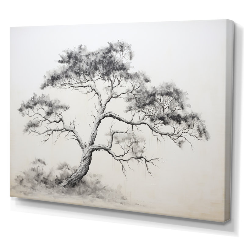 Minimalisme, pin blanc, rêve III sur toile, Toile tendue, H 24 po x l 32 po x P 1 po