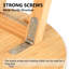 Portable Picnic Table with 4 Wine Glasses Holder, Functional Bamboo Snack Tray Table -Foldable for Party, Picnic, Camping, Beach (15.7" x 12.5")