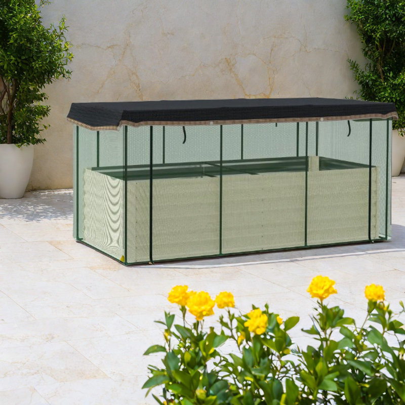 Durable Steel Raised Planters With Shade Cloth For Modern Gardens