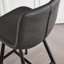 Tabouret de bar rembourré à hauteur de comptoir avec dossier incurvé ergonomique et structure en métal (ensembles de 2 pièces)-2075685413