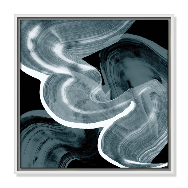 «Swirl III Print» par Casa Fine Arts, Blanc, H 17,5 po x l 17,5 po