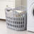 Foldable Plastic Laundry Basket with Handles, Multi-Purpose Storage Bin for Clothes, Toys, Snacks and Home Organization