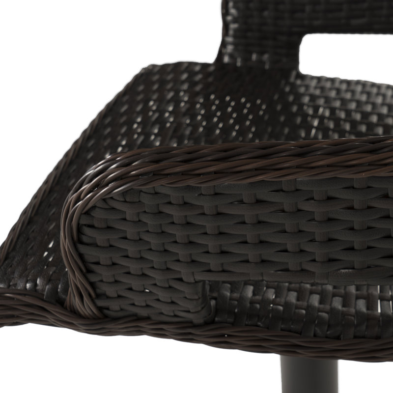 Ehrenfried Outdoor Swivel Bar Stool, Espresso