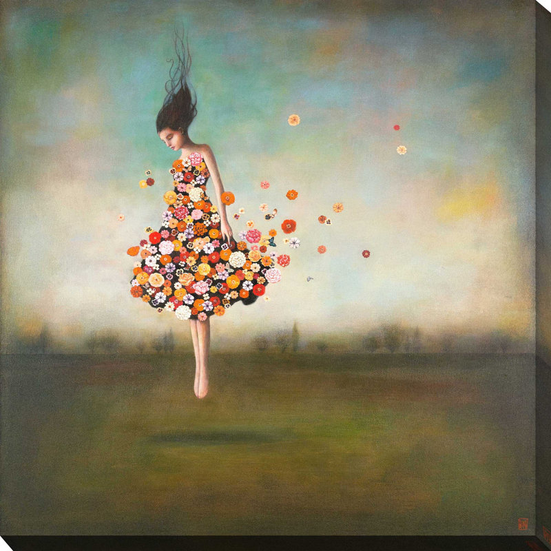 «Boundlessness in Bloom» par Duy Huynh - Peinture, H 28 po x l 28 po x P 1,5 po, Toile tendue