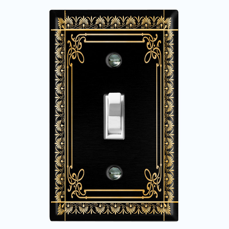 Patterned 1 - Gang Toggle Light Switch Standard Wall Plate