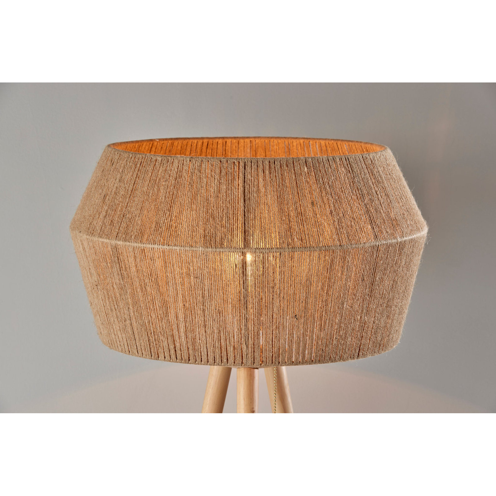 Isona 61'' Steel Floor Lamp, Natural