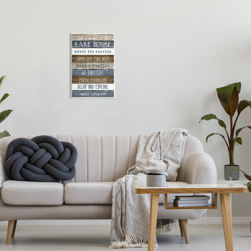 «Life Is Simple Lake House List» par Natalie Carpentieri, H 19 po x l 13 po x P 0,5 po