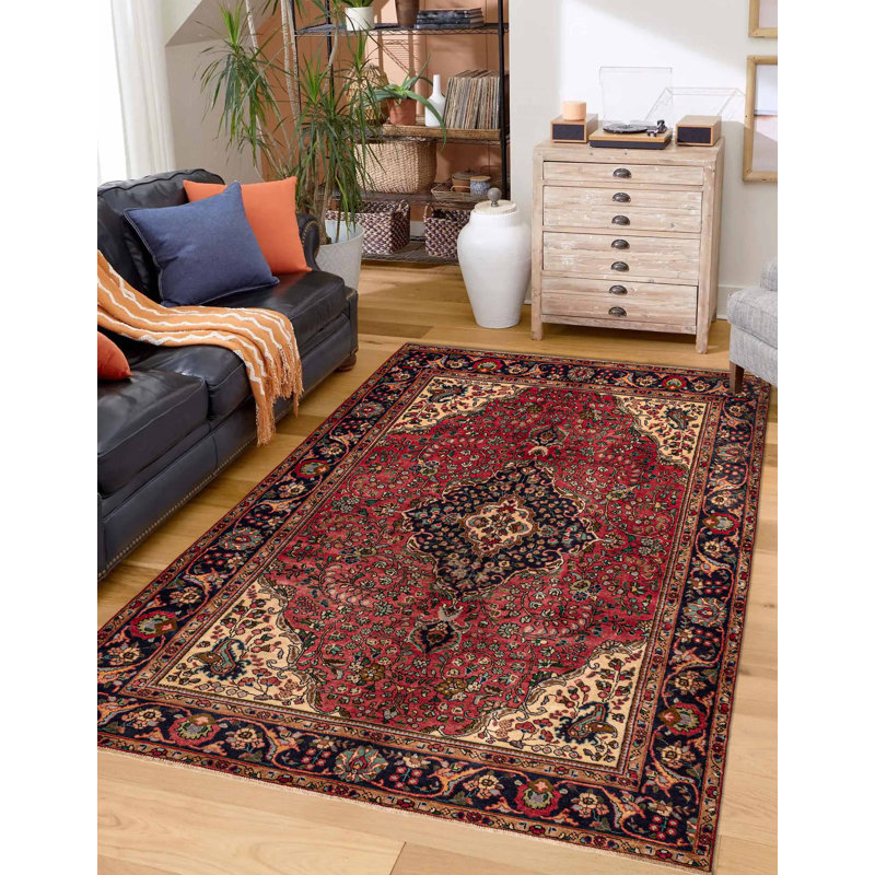 Tapis rouge Kayseri 6 pi 6 po x 9 pi 5 po