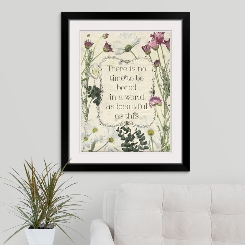« estampe numérique », reproduction d’impression sur le prix floral, Cadre noir, H 32 po x l 26 po x P 1 po