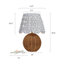 Lampe de table en rotin avec abat-jour en tissu plissé-1079950439