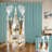 California King Size 9-Piece Teal & Gold Floral Vase Bedding & Curtain Set (Cal King) - Quilted Microfiber Bedspread + Sheer Drapes-117124968