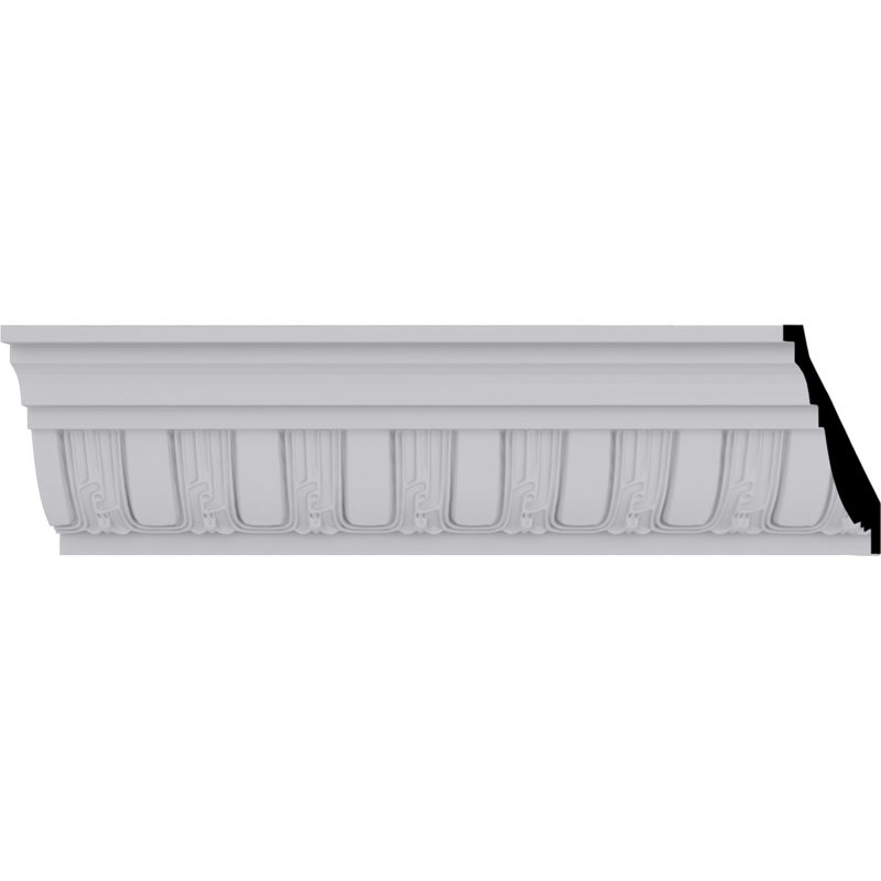 94.5" White Polyurethane Crown Moulding Trim