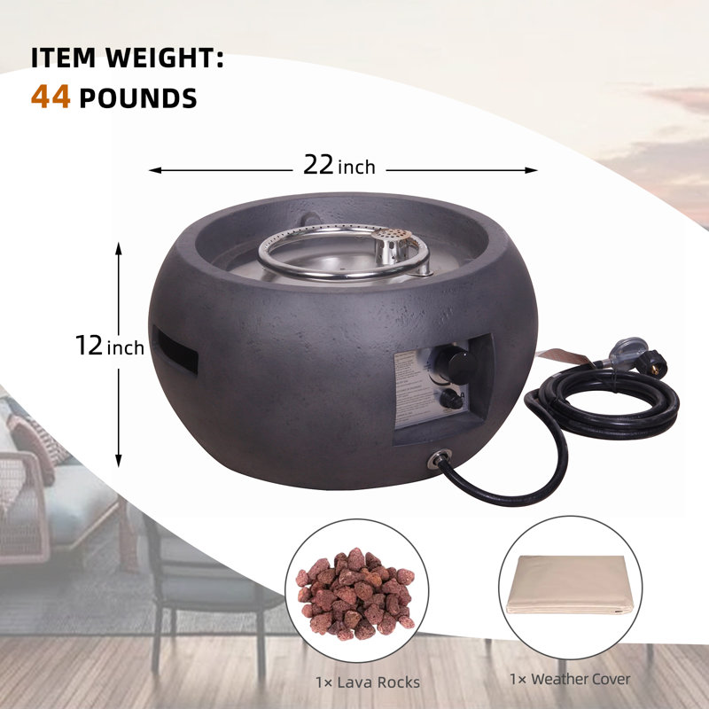 16''w X 20''h Round Outdoor Heater With Propane Tank Cover,black