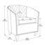 Fauteuil demi-tonneau en cuir moderne avec dossier capitonné à losanges et garniture cloutée-395551917