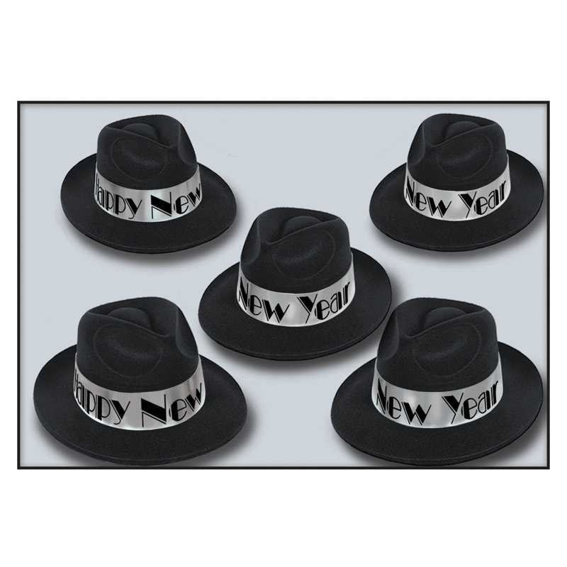 Balançoire Fedora - paquet de 25, Noir / argent