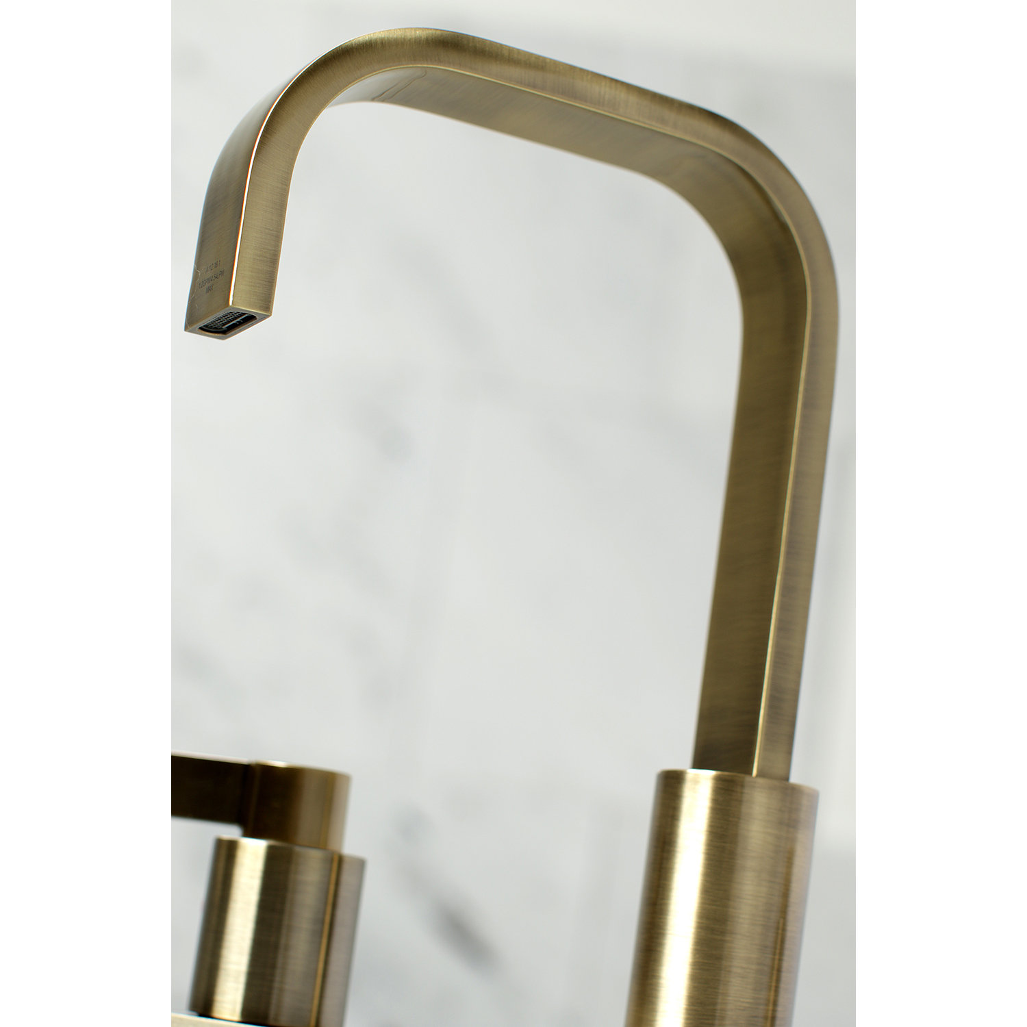 NuvoFusion Widespread Bathroom Faucet with Drain, Vintage Brass