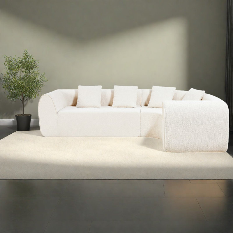 Modulaires spacieux et modernes, mousse haute densité, conception incurvée, idéal pour le salon