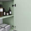 Meuble-lavabo mural 22 po avec lavabo en céramique et rangement à gauche-1975308272