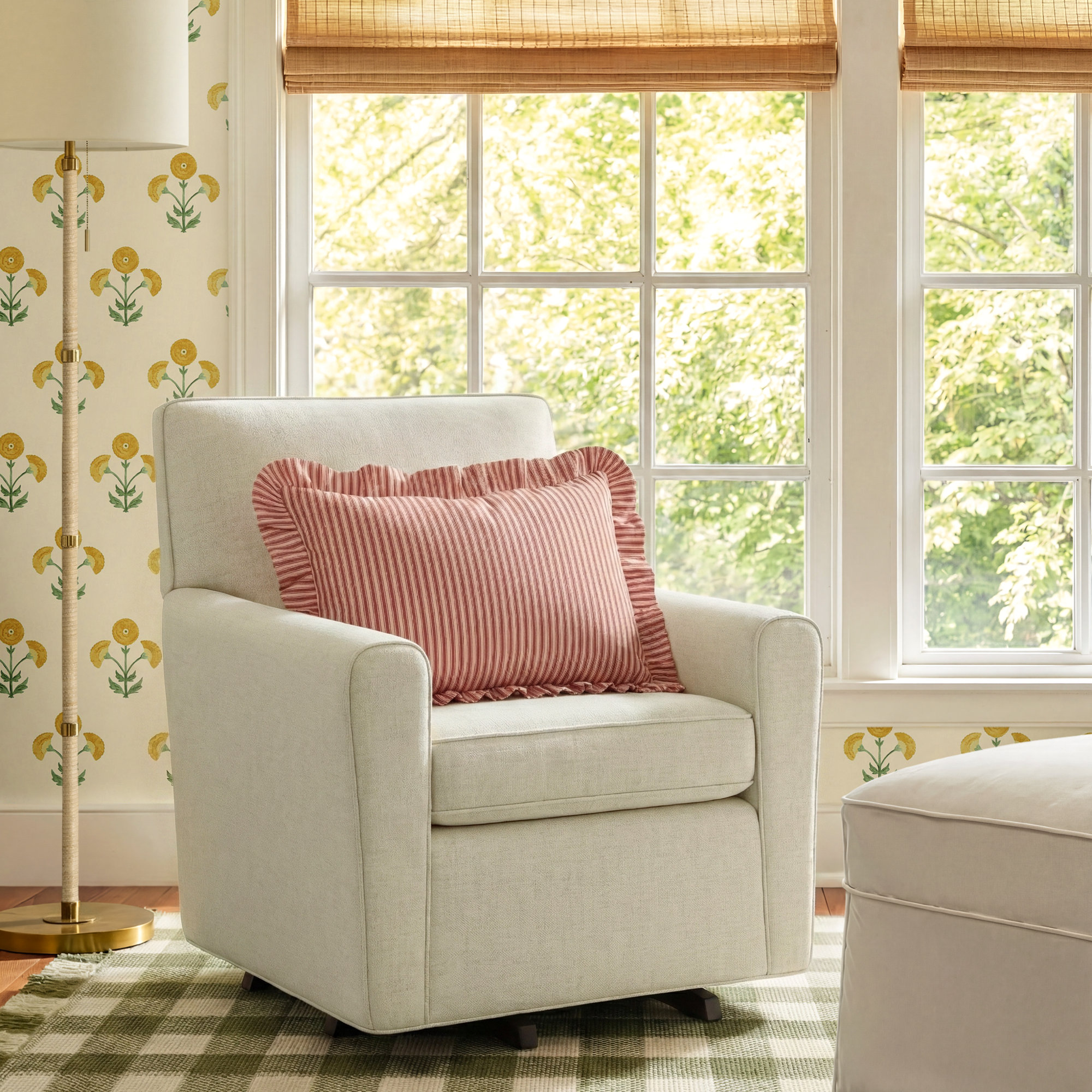 Mikeno Upholstered Swivel Armchair, Ida Beige