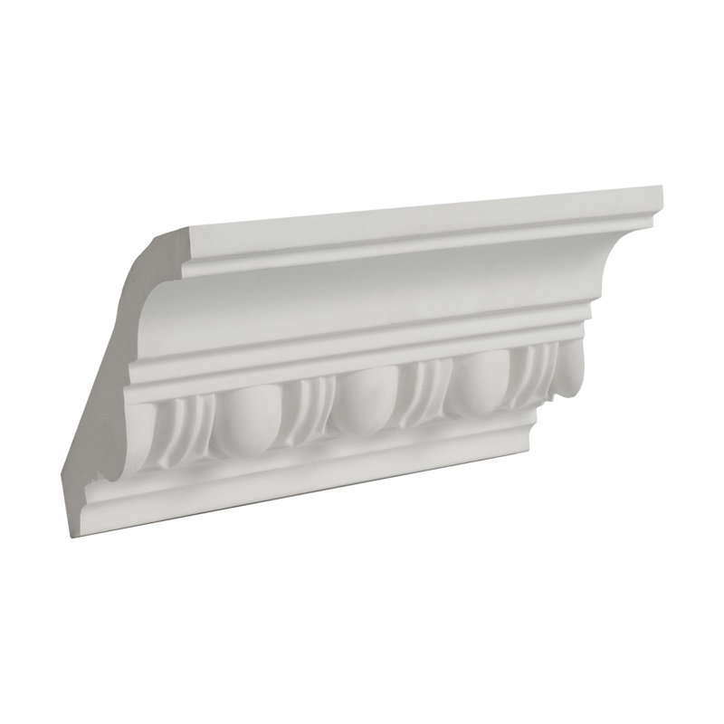 6-inch Primed Polyurethane Egg and Dart Crown Moulding Sample