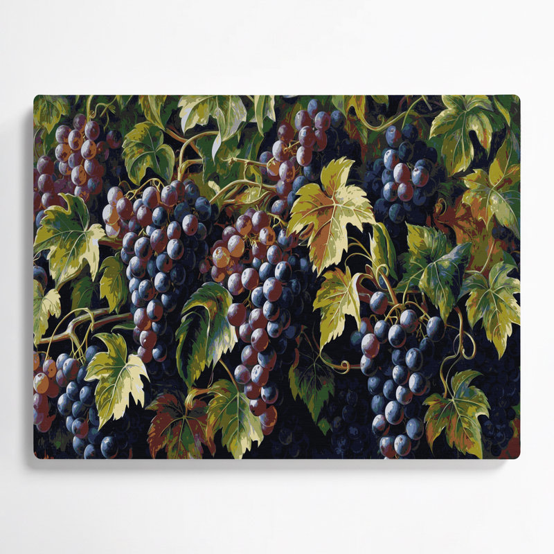 Art mural en métal fruitier raisin mauve, H 11 po x l 14 po