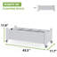 Lit de jardin surélevé avec réservoir à grande capacité avec réservoir d'eau intégré de 17,72 po x 43,31 po x H 17,56 po