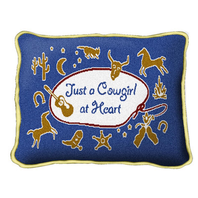 Coussin en coton Cowgirl at Heart