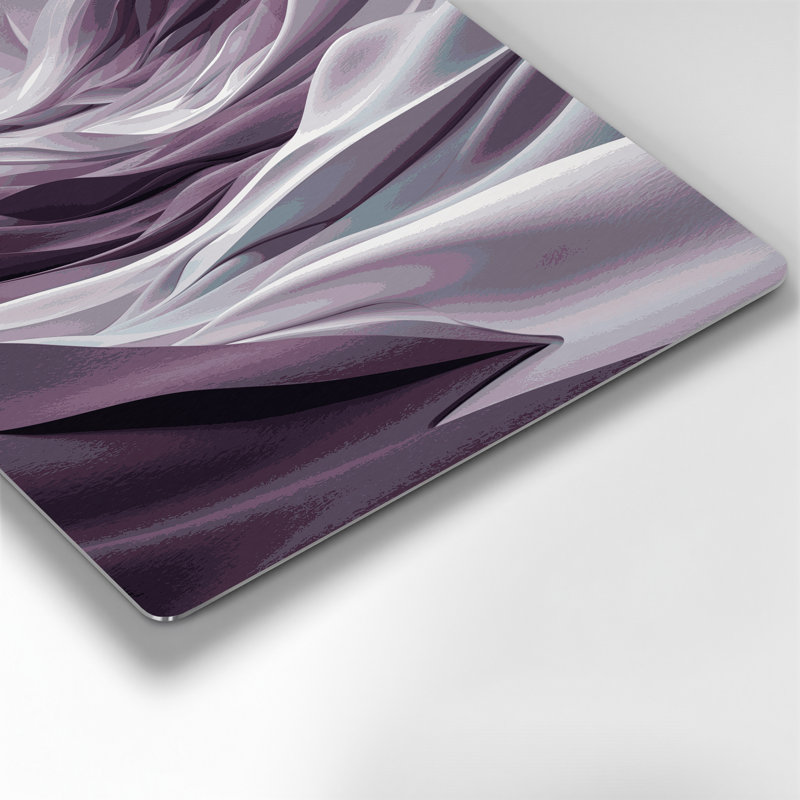 Abstrait paysage 63, art mural en métal rose, H 16 po x l 20 po