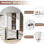Armoire garde-manger 72 pouces en métal avec 2 portes et 2 tiroirs, armoire de rangement blanche avec portes magnétiques et 2 tablettes réglables, quincaillerie anti-basculement pour salle de bain garde-manger