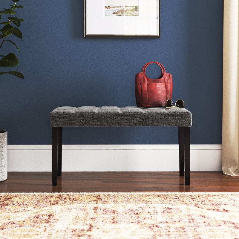 Banc rembourré Helsel, Gris foncé
