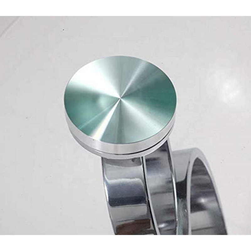 Tobias End Table, Chrome, Glass