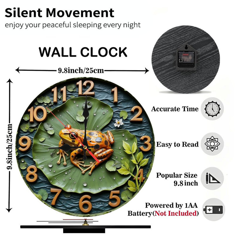 Frog Wall Clock