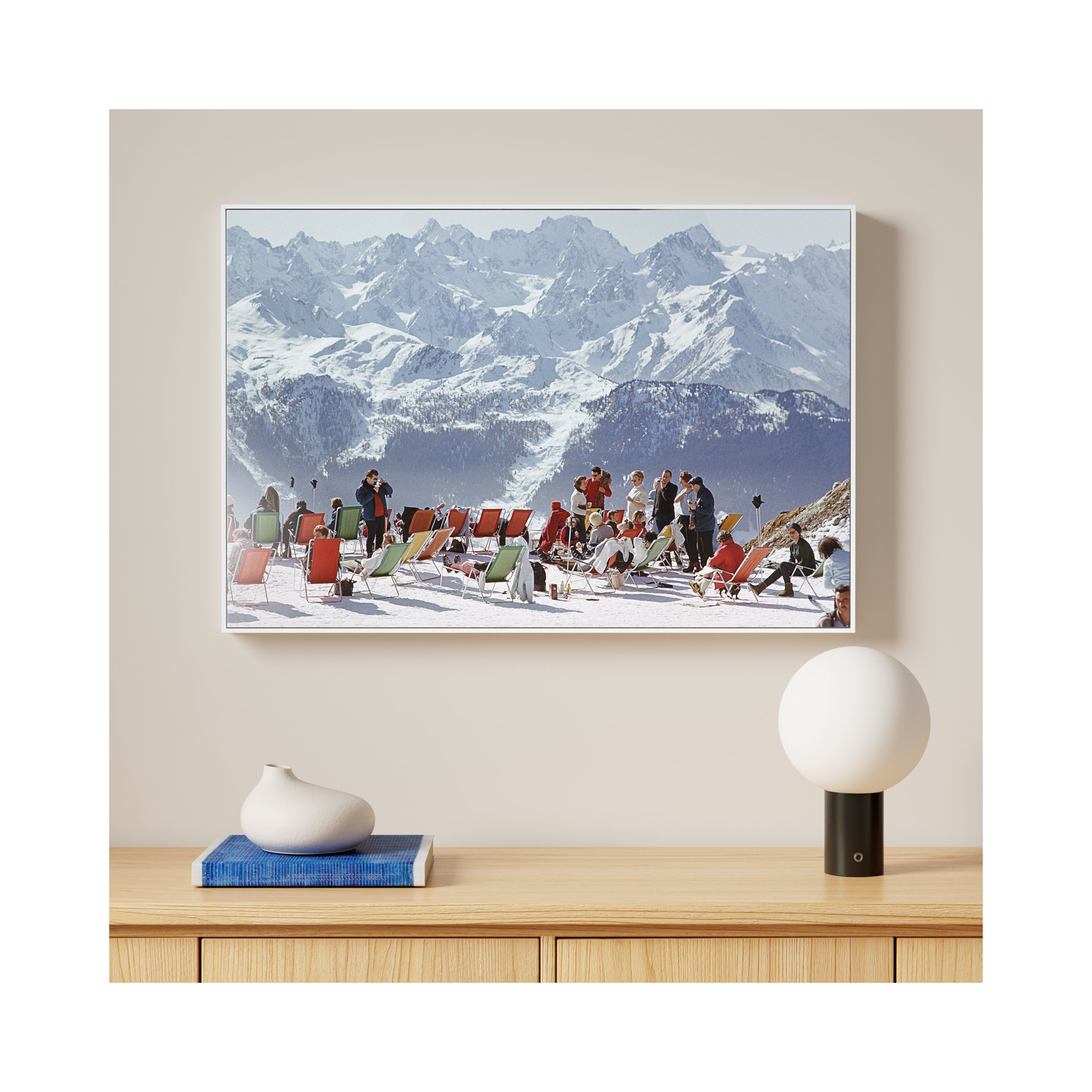 Lounging In Verbier by Getty Gallery, 24" H x 36" W x 2" D, White