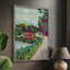 «Colorful Lakeside», reproduction encadrée - bois massif-73564874