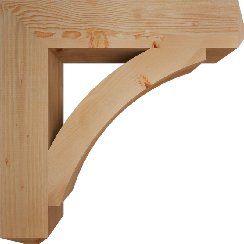 Thorton Craftsman Bracket, Douglas Fir (Smooth), 32" H x 6" W x 32" D