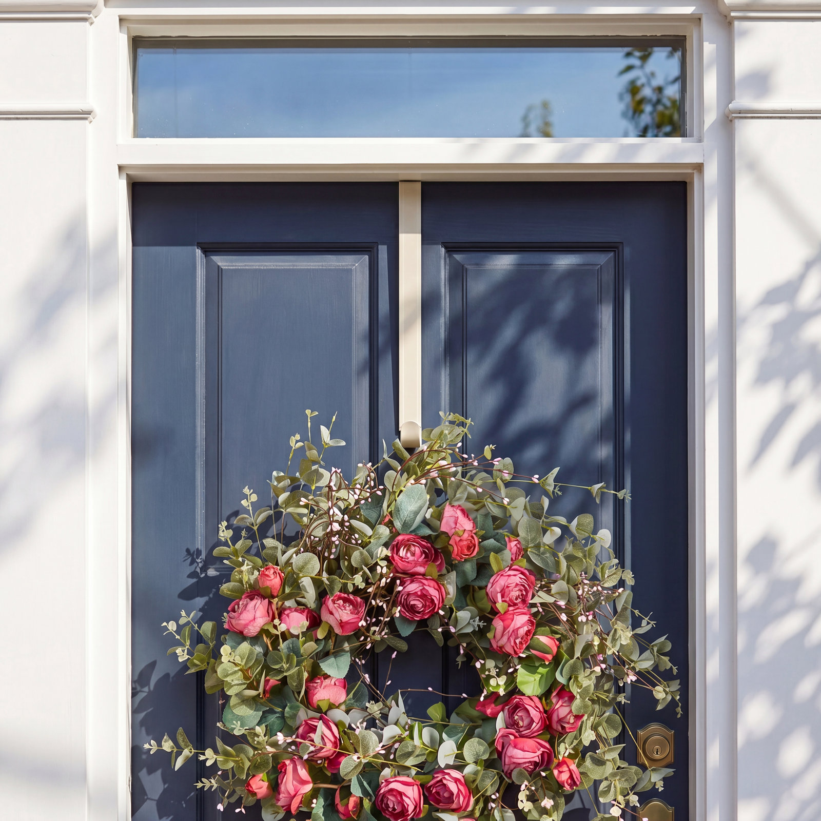 Adjustable Wreath Hanger, 20-Lb Capacity Version, Champagne