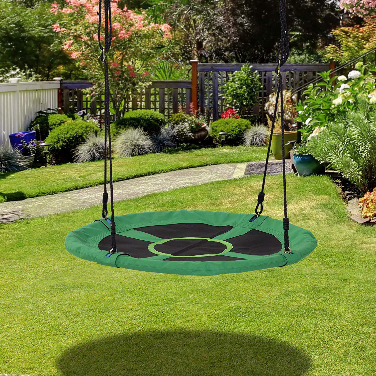 Outsunny HomCom Round Outdoor Flying Saucer Disc Tree Swing