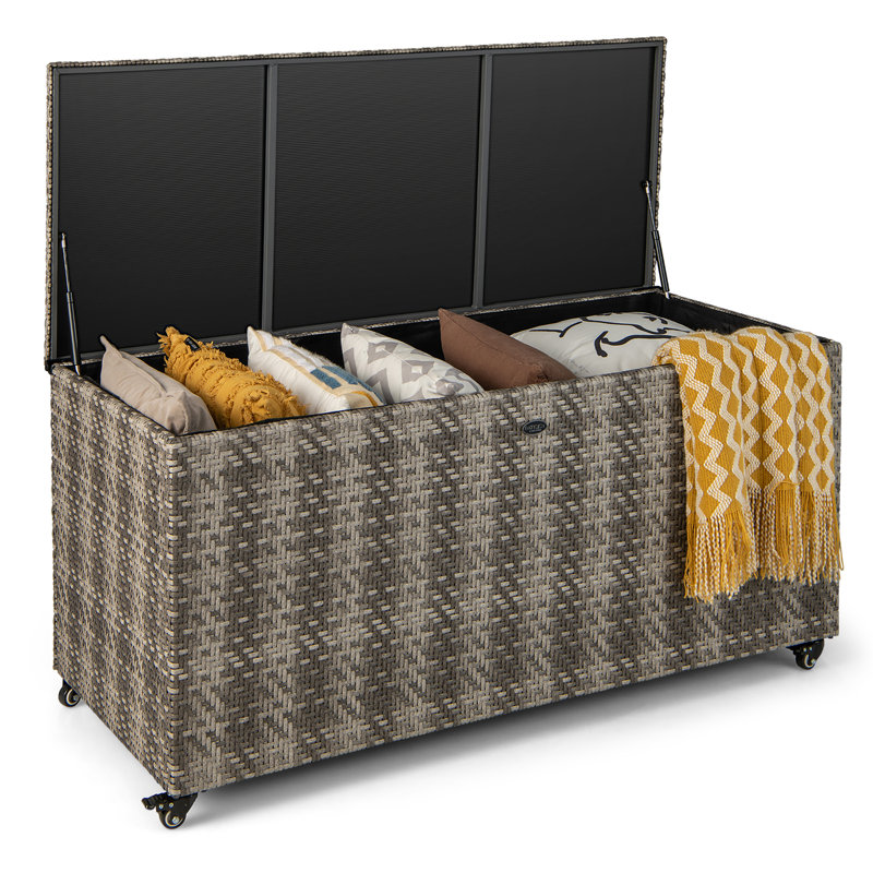 Coffre de terrasse 96 gallons Costway, gris